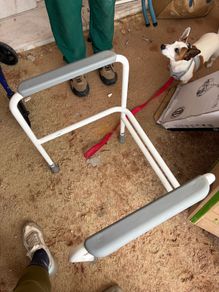 Adjustable toilet safety frame / surround rail in good used condition.