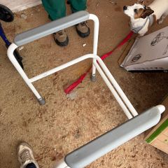 Adjustable toilet safety frame / surround rail in good used condition.