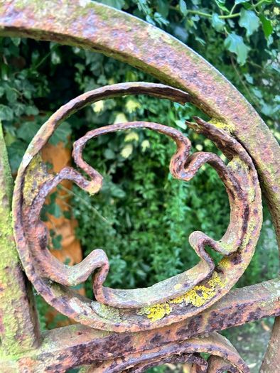 Pair of Victorian Iron Cross Finials Architectural Salvage