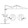 Cantilever Umbrella with Aluminium Pole Anthracite 300 cm Image 9