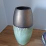 Green and bronze coloured ceramic vase Image 5