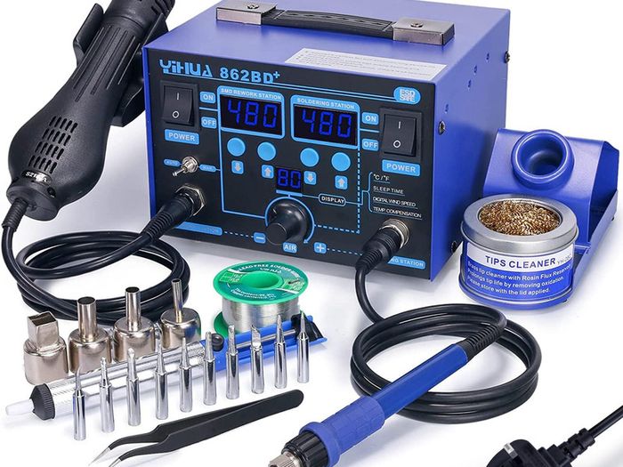 862bd Smd Hot Air Rework Station And Soldering Station 2 In 1 Station ...