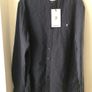 Farah shirt navy linen blend size small New with tags Image 3