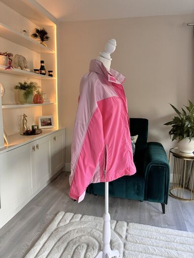 Brand-new Two-toned Pink Hooded Windbreaker Jacket from the Paco Sport  Size Medium UK 12/ EU 40