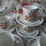 Six Aynsley Cottage Garden Coffee Cups&  Saucers Image 2