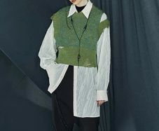 Designer Distressed Knit Vest