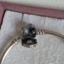 Pandora moments bangle sparkly snowflake claps in good condition small size Image 8