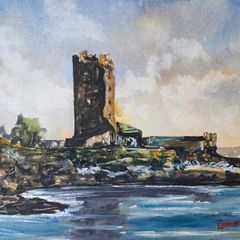 carrigaholt castle watercolour