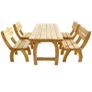 5 Piece Outdoor Dining Set Impregnated Pinewood Image 2