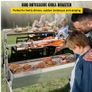 BRAND NEW 132LBS Electric Roaster Grill 2 in 1 BBQ Rotisserie Grill W/ Lockable Wheels for Roasting Sheep, Turkey, Beef, Fish Image 3