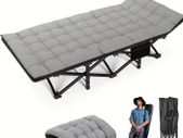 Heavy-Duty Folding Bed with Quilted Padded Top