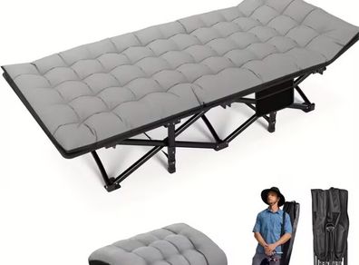 Heavy-Duty Folding Bed with Quilted Padded Top