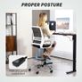 Draughtsman Chair, Mesh Drafting Chair, Ergonomic Office Chair with Lumbar Support, Adjustable Foot Ring, Black Image 4