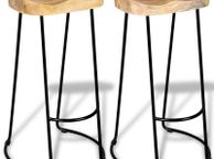 main image for ad Bar Stools 2 pcs Solid Mango Wood