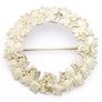Vintage Silver Leaf Wreath Brooch Image 2
