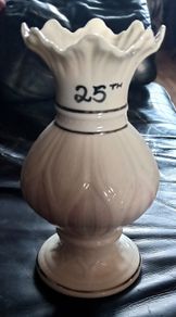 Belleek 25th Lotus Blossom Spill Vase