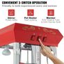 Popcorn Maker with Cart, 850W Popcorn Popper Machine, 8 Oz Kettle Makes 48 Cups per Batch, Popcorn Maker Equipped with Tempered Glass, Includes 4 Scoops, Movie Theater Style, Red Image 5