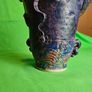 Michael Kennedy Sligo Studio Pottery Vase , Irish Ceramic Art, Ram Horn Handles Image 9