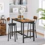 NEW SALE | Bar Stools, Set of 2 PU Upholstered Breakfast Stools, 75.4 cm Tall Seat, Footrest, Simple Assembly Image 3
