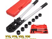 BRAND NEW Plumbing Pipe Crimping Tool Manual Scissor Type Crimper Pliers with 8 TH/V Jaws
