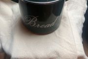 Enamel bread bin 1980s 10 in diameter x 11 in high