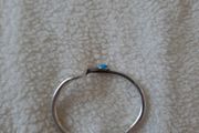 sterling silver bangle with turquoise stone