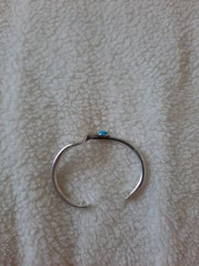 sterling silver bangle with turquoise stone
