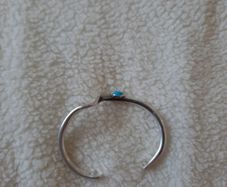 sterling silver bangle with turquoise stone
