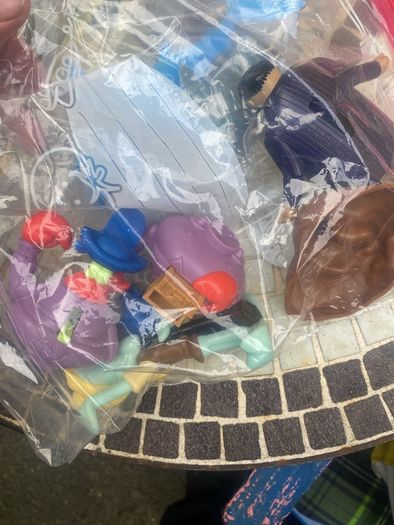 bag of toys and figures
