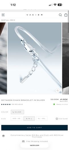 925 silver bracelet - brand new worth 52 EUR