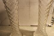 Pair of Cut Glass vases with Hallmarked 1919 London Silver Rims