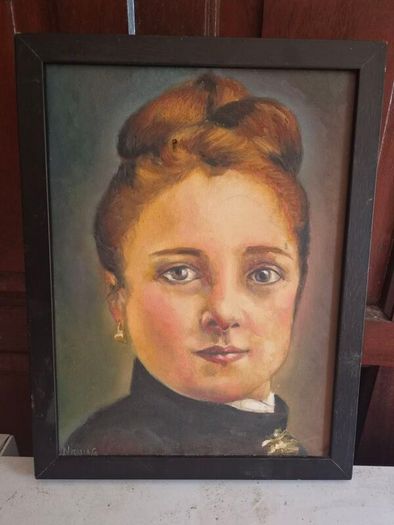 Original Natalia Gonzalez Martin Signed Portrait Painting