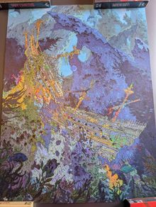 Kilian Eng The Last Harbor Rainbow Holographic Foil Poster PangeaSeed Rare limited edition of 30