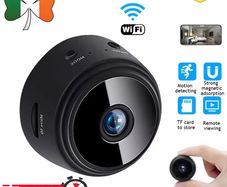 A9 Magnetic Mini WiFi Camera Wireless 1080P for Smart Home Security, Supports Live View, Human & Pet Detection,Car Nanny Cam, Sound & Portable Baby Small Video Cameras (Black)