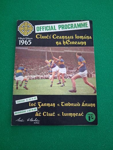 1965 All Ireland Hurling Final Match Programme