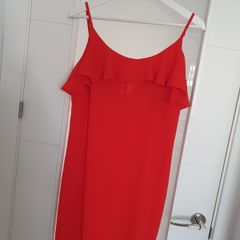 PRIMARK red frill slip dress Sz 14 - Bnwt Rrp 16