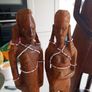 African figurine/statues/ carving ornaments decor masks home wooden hand carved tribal Image 9