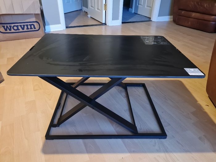 Adjustable height desk converter