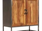 Sideboard Recycled Teak and Steel 65x30x70 cm