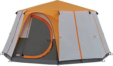 SALE Tent Octagon, 6 Man Festival Dome Tent, 6 Person Family Camping Tent with 360 Degree Panoramic View, Stable Steel Pole Construction, Sewn-in Groundsheet, 100 Percent