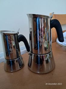 2 Stainless steel Bialetti Moka Pots