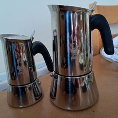 2 Stainless steel Bialetti Moka Pots