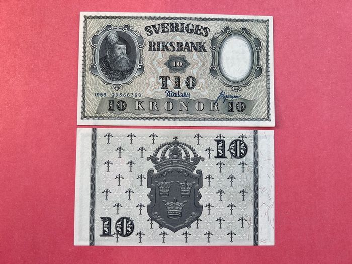 Sweden  10 Kronor. 1959  Pick 43g. ( Uncirculated )