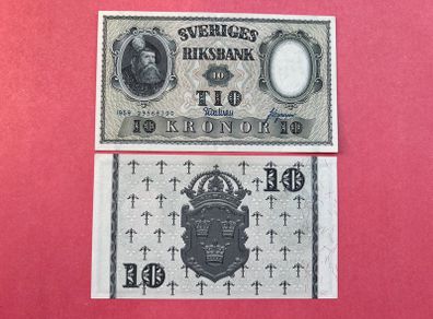 Sweden  10 Kronor. 1959  Pick 43g. ( Uncirculated )