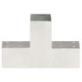 Post Connectors 4 pcs T Shape Galvanised Metal 71x71 mm Image 3