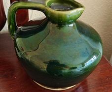 Stunning Green Govancroft Whisky Flagon