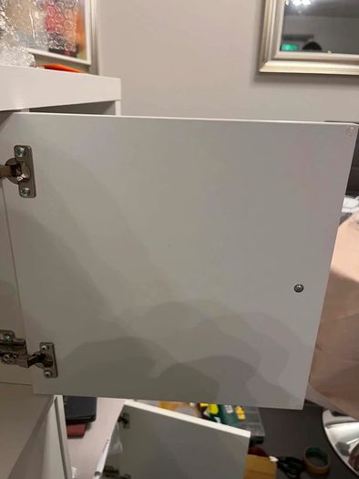 White IKEA Kallax Insert with Door & Knob