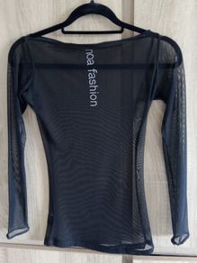 Mesh net Black Top with Crystal application fits 6-8-10