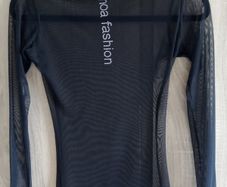 Mesh net Black Top with Crystal application fits 6-8-10