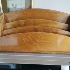 vintage wooden letter rack